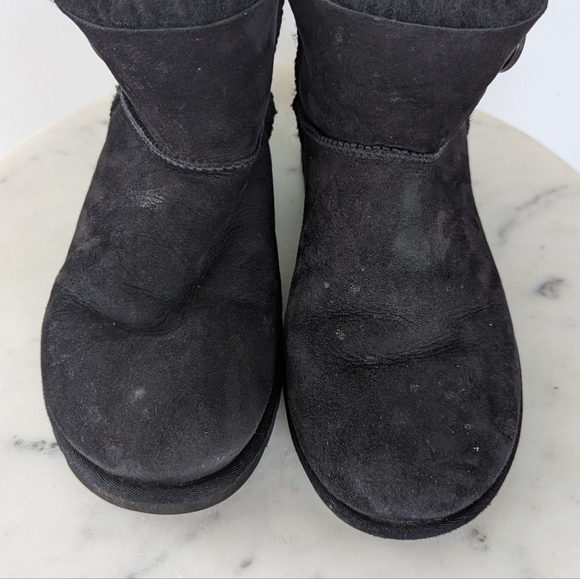 UGG Women's Black Mini Bailey Button II Boots - Picture 5 of 10
